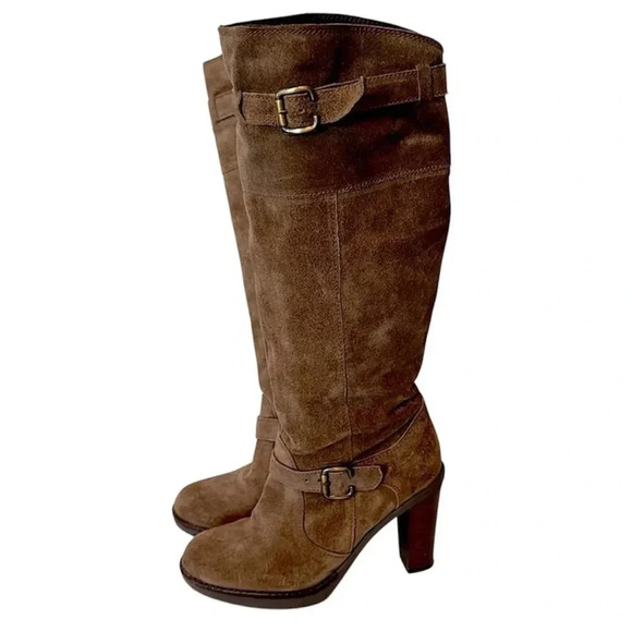 Branchini Shoes - Branchini Knee High Light Brown Suede Boots size 37